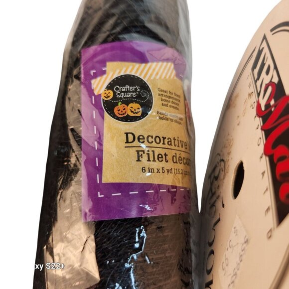 Ribbon Lot Set - Gingham Satin Burlap Denim 1.5 - 6 Inch Floral Wreath Crafting - Picture 8 of 10